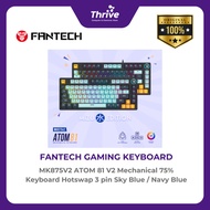 FANTECH MK875V2 ATOM 81 V2 Mechanical 75% Hotswap Keyboard 3 pin Sky Blue / Navy Blue