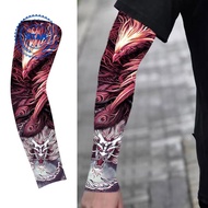 Men Women Summer Tattoo Sleeves Ice Silk Sunscreen Flower Sunshade Sleeve Ice Sleeves National P0i3