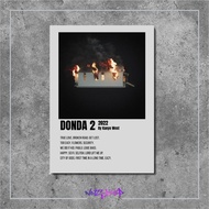 Wooden wall poster Music cover Album and Donda 2 songs by Kanye West display wall poster