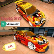 CAR PARKING MULTIPLAYER Toyota gt86 Anime Car+glitch car Yellow|Orange|Red
