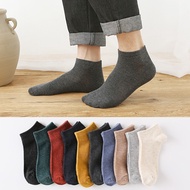 Men Socks Basic Earth Tone Stokin Ankle Sock Low Cut Stocking Korean Stockin Stoking