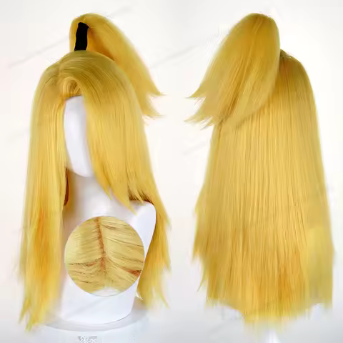 Deidara Cosplay Wig 64cm Long Man Hair Anime Cosplay Wig Halloween Heat Resistant Puffy Yaki Synthet