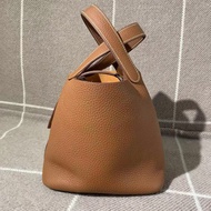 Hermes Picotin 18 Hermes愛馬仕水桶18金棕色k刻銀扣