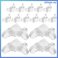 15pcs Clear Acrylic Corner Braces for Display Cabinets Transparent Acrylic Corner Bracket Corner Bra