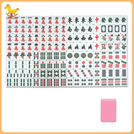 [Nosafhu] 144Pcs/Set Mahjong Portable Entertainment Melamine Party Game Chinese Mahjong for Indoor T