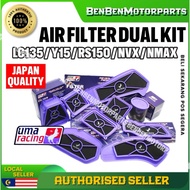 AIR FILTER UMA RACING RACING DUAL KIT FOR SYM VF3i YAMAHA XMAX NVX NMAX LC135 FZ150 EGO SOLARIZ AVAN