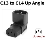 IEC 320 C13 to C14 AC Plug Converter, C14 to C13 Up/Down Angle Power Adapter Plug, 3Pin Female to Ma