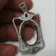 925 Silver Pendant Casing. 925 Silver pendant frame.