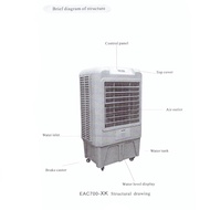 Vertex Evaporative Air Cooler พัดลมไอเย็น รุ่น EAC700-XK (สีเทา)