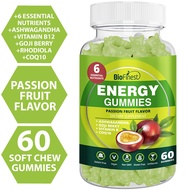 Biofinest Energy Gummy Supplement - Vitamin B12 Coq10 Ashwagandha Goji Berry - Energy Focus Stamina 