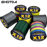 Dunbarzi GHOTDA X12 Braided 100m/300m 25-120lb Multifilament PE Wire Spinning Casting Carp Bass Fish