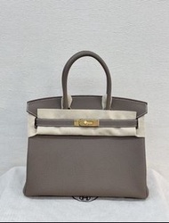 Hermes Birkin 30cm Etoupe 大象灰 Togo 金釦G刻