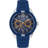 Guess men multifunction silicone strap authentic watch W0967G2