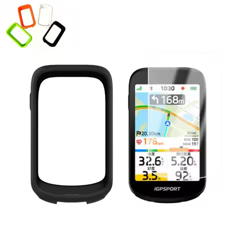 Silicone Soft Shell Protective Case Screen Protector Film Cover For IGPSPORT BSC500 Bicycle Bike Com