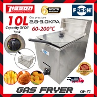[100% ORIGINAL] FRESH GF-71 / GF71 10L Single Tank Deep Gas Fryer / Deep Fryer 3kPa (LPG GAS)