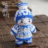 Chinese style ancient terracotta building blocks compatible with Lego 3D assembly toys for children 