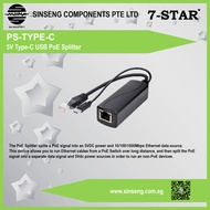 7-STAR* 5V USB Type C USB C PoE Splitter for IP Camera / CCTV - Model No:PS-TYPE-C