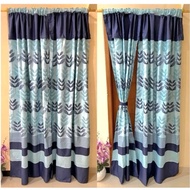 Gorden Jendela / Pintu Hordeng Poni Serut Belah 2 Layar Ukuran 100 x 200 Cm