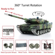 Toucan 1/16 Heng Long TK7.0 Leopard2A6 RC Tank 3889 Metal Tracks Wheels Barrel Recoil BB Airsoft Smo
