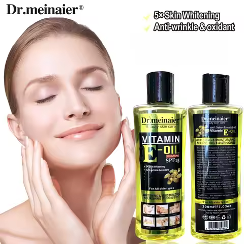 200ml Vitamin C Whitening Facial Essential Oils Vitamin E Body Moisturizing Massage Oil Natural SPA 