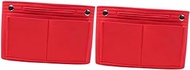 2pcs Bag Liner Shoulder Purse Organizer Insert Tote Diaper Bag Organizer Mini Wallet Purse Insert Liner Bag Purses Tote Bag Insert Liner Red Travel Felt Bags High Capacity