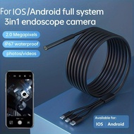 3Combination1Endoscope Camera IP67Waterproof Inspection Camera USB C Type IOS Smartphone Endoscope