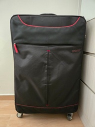 American Tourister 28吋可擴張黑色布料行李箱/喼/28inch Expandable Fabric Luggage/Baggage/Suitcase (換了全新的金屬啤呤轆，更堅固
