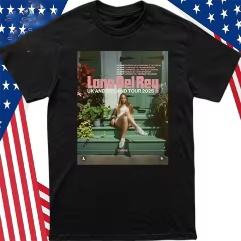 Lana Del Rey UK And Ireland Stadium Tour 2025 Poster T-Shirt