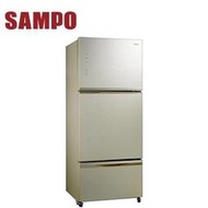 SAMPO聲寶 530公升玻璃三門變頻冰箱 SR-C53GDV(Y3)琉璃金