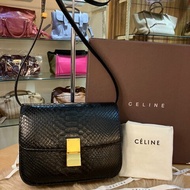 【舊愛新歡】CELINE黑色蟒蛇皮CLASSIC BOX BAG