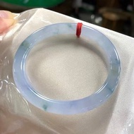 冰種 天然翡翠 緬甸 A玉 玉鐲 • 冰種紫羅蘭飄花翡翠貴妃鐲