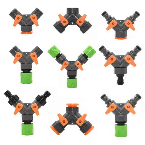1/2" 3/4" 2/4-Way Garden Hose Splitter Y-Type Watering Connector Garden Tap For Outdoor Tap and Fauc