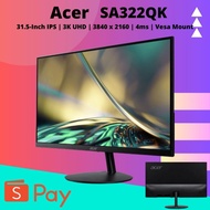 ACER U SA322QK LTRASLIM Monitor 31.5"/3840X2160/4MS/60HZ/HDMI/DP/SPK/VA/3YW