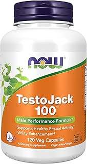 NOW Supplements, TestoJack™ 100 with LJ100®, a potent standardized extract of Tongkat Ali (Eurycoma longifolia), Tribulus and ZMA®, 120 Veg Capsules