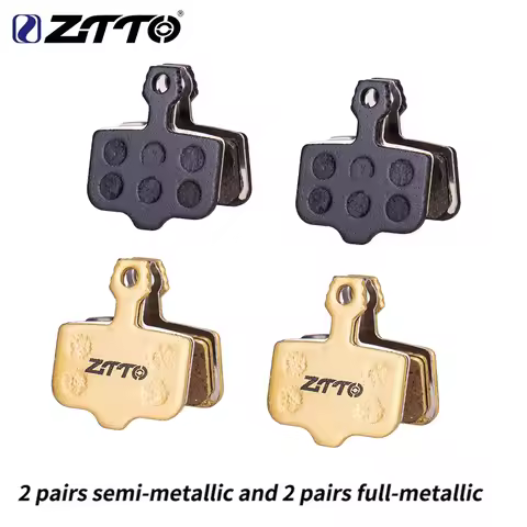 ZTTO 4 Pairs MTB Bike Semi Metallic/Full-Metallic Brake Pads For Avid Elixir R/CR/CR-MAG/E1/E3/E5/E7