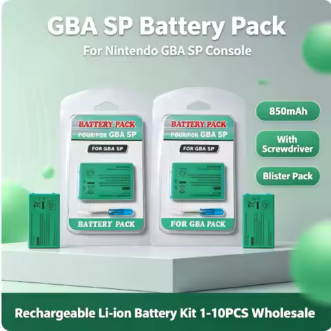 3.7V 850mAh Rechargeable Li-ion Battery Pack For Nintendo GBA SP Gameboy Advance SP Replacement Batt
