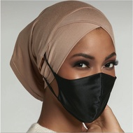 Cross Cotton Under Tudung with Ear Hole Cap/ Hijab Inner Tudung with Ear Holes /Inner Warda Tali / HIJAB INNER MASK