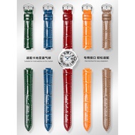 Blue Balloon Strap Men Women Suitable for Cartier Blue Balloon Watch Strap Convex Crocodile Pattern 