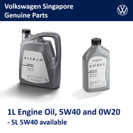 [Official Volkswagen SG] VW Genuine 5W40/0W20 Engine Oil 1L (5L 5W40 Available)