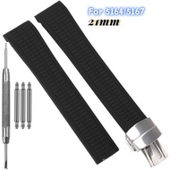 21mm Watch Band for pp Aquanaut 5164A 5167A men FKM Rubber Replacement Strap men Silicone Bracelet