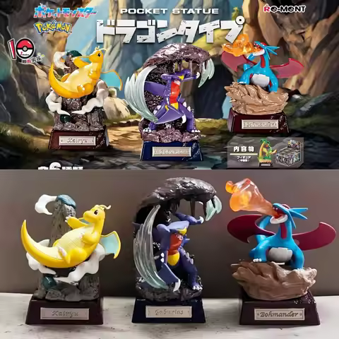 Original Re-Ment Pokemon Pocket Statue Dragon Type Dragonite Flygon Salamence Garchomp Goodra Dragap