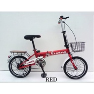 {Model SUPRE} Siap Pasang 100%  16" Folding Bike/ Lipat Bicycle with Single Speed