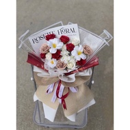 FLOWER BOUQUET (RED WHITE BROWN TONE) HIGH QUALITY CODE 98KY GIFT CARD (RECEPT CARD RECORDING)