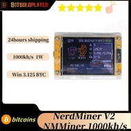 New Bitcoin Miner nerd miner V2 2.8 inches btc miners 1060kH/S BTC BCH DGB solo miner Firmware Nerdm