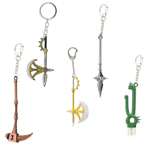 Anime The Seven Deadly Sins Escanor Rhitta Keychain Nanatsu no Taizai Axe Bottle Opener Pendant Key 