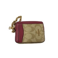 COACH Coin Case Leather PNK Women C0058 Direct from Japan Secondhand