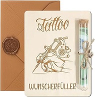 Tattoo Voucher Money Gift Packaging, Tattoo Money Gift with Test Tubes, Wooden Tank Voucher Packagin