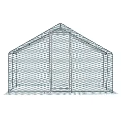 Large 10x10FT Metal Chicken Run Pen Walk-in Cage Poultry Coop Duck Rabbit House