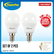 PowerPac 2pcs x LED Bulb 5W E14 Daylight (PP6451)