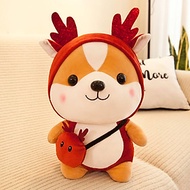 Gấu bông chó Shiba cosplay tuần lộc siêu dễ thương (23cm--->50cm) món quà noen tuyệt vời cho bé & ng